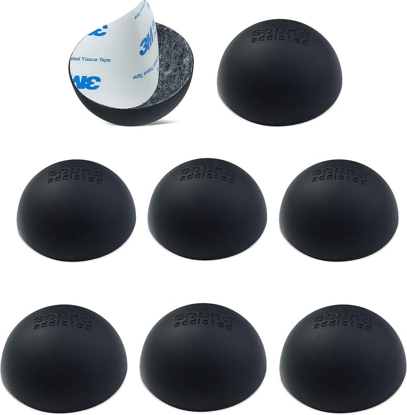 Sound Addicted Subble 1.8 '' (8 Pack) Isolation Feet Suitable for 6'' - 8'' inch Speakers, The Hemisphere Bumper with Adhesive Will Prevent Vibrations and Improve The Sound of Your Monitors | Subble - Image 1
